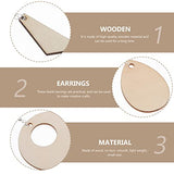MILISTEN 1 Set Wooden Blank Earrings Wood Stud Earrings Unfinished Wooden Earrings Blanks Wooden Dangle Pendants Material erings Wood Earrings Milisten