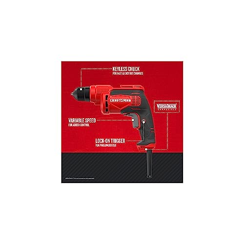 CRAFTSMAN Drill/Driver, 3/8 inch, 7 Amp, Corded (CMED731) Craftsman