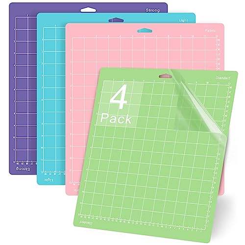 Gwybkq Cutting Mats 12x12 for Cricut Explore One/Air/Air 2/Maker 3/Maker 4 Pack Adhesive Sticky Non-Slip Durable Mat Replacement Accessories - WoodArtSupply