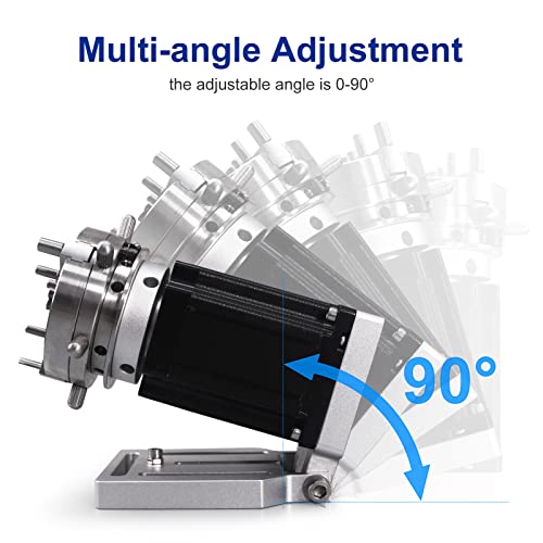 ComMarker 83mm Chuck Rotary Axis for Laser Marking Machine, Fiber Laser Engraver Attachment, Rotary Axis Perfect for Jewelry, Rings, Bracelets - WoodArtSupply