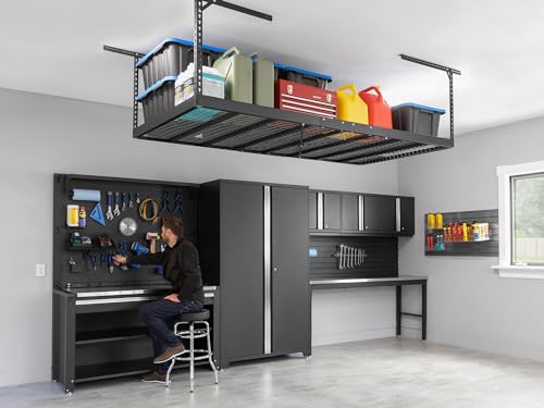 NewAge Products 4 ft. x 8 ft. VersaRac Pro Adjustable Overhead Garage Storage Rack, Heavy Duty Steel Garage Storage Organization, Ceiling Storage NewAge Products Inc.