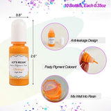 LET'S RESIN Opaque Resin Pigment,10 Colors Epoxy Resin Pigment Paste Each 0.35oz,High Pigmented Resin Coloring Paste,Resin Colorant for Epoxy Resin LET'S RESIN