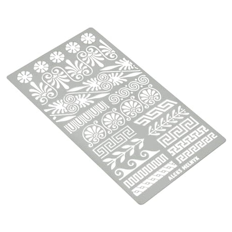 Aleks Melnyk #36 Small Border Stencils for Bullet Journaling, Greek Key Stencils, Celtic Knot, Ornate Viking Stencils, Steel Journal Stencils, Metal - WoodArtSupply