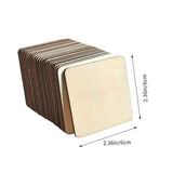Gogogmee 50pcs Pieces Graffiti Wood Chips DIY Crafts Wood Top-Class Wood Material Wood Slices for Crafts Wood Discs Unfinished Wood Squares Blank Gogogmee