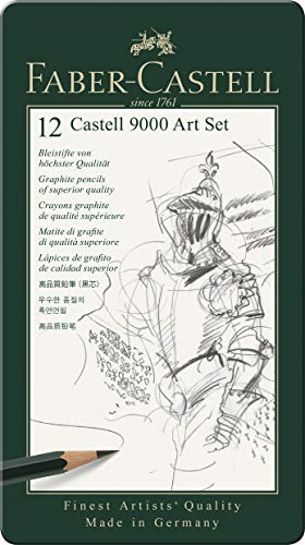 Faber-Castell 9000 Graphite Sketch Pencil Sets Art 8B - 2H set of 12 Faber-Castell