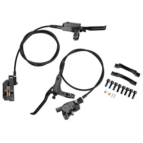 Alomejor MTB Bike 4 Piston Front Rear Hydraulic Disc Brake Mountain Bike CNC Bilateral Oil Brake Oil Pressure Caliper Hydraulic Disc Brake Assembly Alomejor