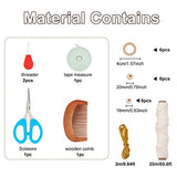 FREEBLOSS 6 Set Christmas Macrame Kit for Beginners Christmas Tree Hanging Ornaments for Holiday Wall Hanging FREEBLOSS