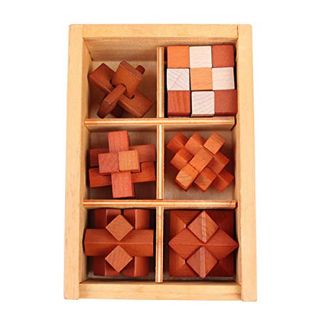 Brain Teaser Puzzles 3D Children's Adult IQ Test Puzzles for Unlock Interlock Puzzle Wooden Toys LFLQ
