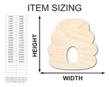 Unfinished Wood Beehive Shape - Craft - up to 36" 8" / 1/8" 24 Hour Crafts