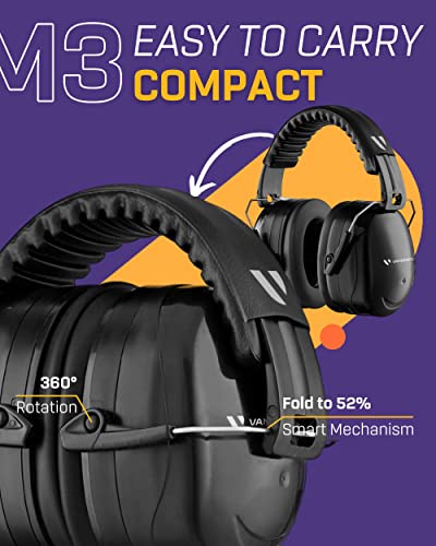 Vanderfields Ear Protection Earmuffs - Shooting Ear Muffs for Noise Cancelling - Passive Reduction for Safety Hearing - Adult Headphones for Lawn Vanderfields