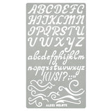 Aleks Melnyk No.34.2 Pyrography Steel Stencil, Wood Burning 1 PCS Template, Metal Letters Journal Stencil for Engraving Wood and Pattern, Alphabet Aleks Melnyk