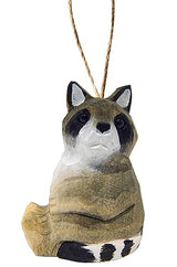 Selsela Raccoon Wood Ornament Hanging Animal Figurine Handmade Carved Decoration Selsela
