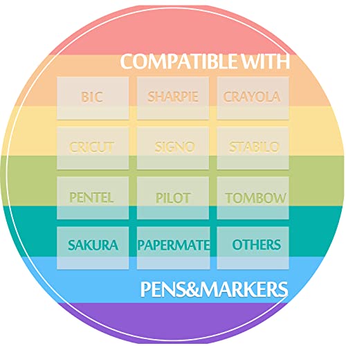 CRAVERLAND Pens Adapters for Cricut - Rainbow Pen Holders for Cricut Explore Air 3 Air 2 Air Maker 3 Maker 2 Maker to Compatible with At Least 40 - WoodArtSupply