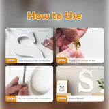 AOCEAN 10 Inch White Big Wood Letters, Unfinished Wooden Letters for Wall Decor Decorative Standing Letters Slices Sign Board Decoration for Craft AOCEAN