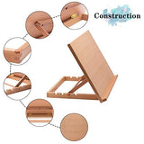 Lucky Crown US Art Adjustable Wood Desk Table -Light Weight, Easel with Strong Support LUCKY CROWN