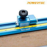 POWERTEC 4' Measuring Tape with Adhesive Backing & Insert w/Scale Kit, Table Saw Accessories, Left to Right Imperial Tape Measure for T Track, Table POWERTEC