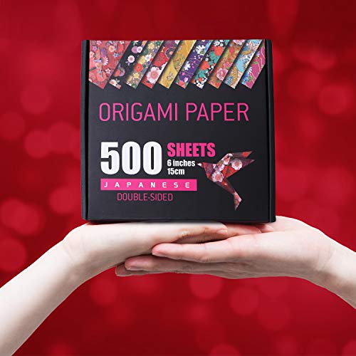 Japanese Washi Origami Paper 500 Sheets, 10 Vivid Colors, Colors Make  Colorful and Easy Origami,6 Inch Square Sheet, for Kids & Adults, Papers,  Arts