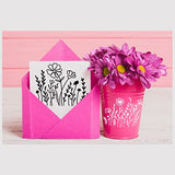 13 Pieces Wildflower Stencils Flower Stencils for Painting Wood, Reusable Spring Floral Field Plants Wild Flower Stencils for Crafts Wall Canvas Huahui