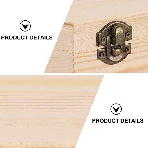 COHEALI 2pcs Coin Earrings Storing Hobbies Hexagon Venue Wooden Case Diy Bracelet Organizer Container Present Necklace Six Trinket with Cases COHEALI