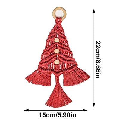 BVCED Christmas Tree DIY Kit,3 Set Christmas Macrame Woven Tree DIY Kit for for Beginners Christmas Tree Ornaments Holiday Wall Hanging Decor - WoodArtSupply