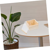 TEHAUX 3pcs Box Storage Wooden Box Sundries Storage Case Wood Crates Unfinished Wooden Decor Party Gifts Supplies Treasure Chest Gift Packing Desk TEHAUX