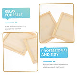 Tofficu 5pcs Blank Wooden Picture Frame Personalized Photo Frame Unfinished Wood Boards Unfinished Wood Canvas Painting Canvas Square Frame Clay Tofficu