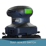 ZEITE 2.4 Amp Electric Palm Sander with 12Pcs Sandpapers, 1/4 Sheet Orbital Finishing Sander for Woodworking, 10 Ft Cord Hand Sander for Polishing Zeite