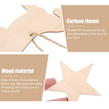 COHEALI 36pcs Horseshoe Chips Unfinished Wooden Cutouts Unfinished Wood Supplies & Materials Horse Shoes Wood Gift Label Kids Crafts Horse Wood COHEALI