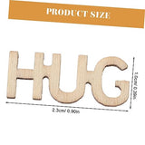 COOPHYA 100pcs DIY Wood Crafts Decorative Wood Hug DIY Wood Cutouts Wedding Table Confetti Wooden Table Scatter Unfinished Wood Crafts Wedding Favors COOPHYA