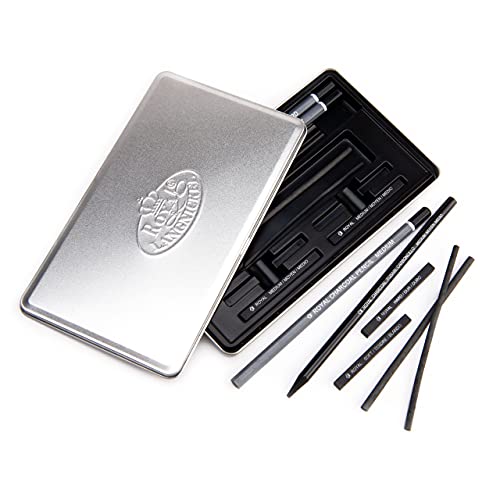 Royal & Langnickel RSET-ART2503 Small Tin Charcoal Drawing Art Set - WoodArtSupply