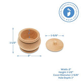 Woodpeckers Pumpkin Wood Trinket Box 1-1/2-inch x 2-inch, Pack of 3 Unfinished Box with Lid Wood, Jewelry Box to Paint for Decor Woodpeckers