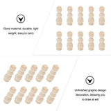 Ciieeo 10pcs Log Villain Montessori Peg Dolls Unpainted Peg Doll DIY Peg People Doll Toy Unfinished Peg Dolls Figurines for Kids DIY Wood Figures Ciieeo