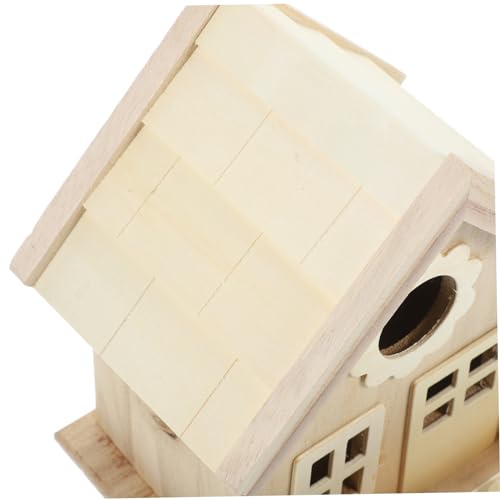 BESPORTBLE 2pcs Creative Bird Nest Decoration Bird House Cage Handcrafted Birdhouse Natural Wood Birdhouse Unfinished Bird Houses Unfinished Wood BESPORTBLE