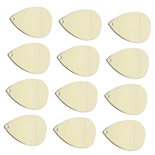 SEWACC 50pcs Water Drop Earrings Wood Piece Earring Pendants with Hole Ornament Earrings DIY Earring Supplies Earring Making Charm Unfinished Earring SEWACC