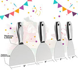 Putty Knife Set,4 PCS 2",3",4",6" One Piece Premium Polished All-Stainless Steel Scraper Tool for Drywall Finishing,Professional Grade Putty Blade SUMED