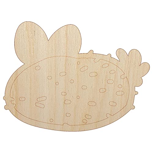 Kawaii Sea Bunny Slug Unfinished Wood Shape Piece Cutout for DIY Craft Projects - 1/8 Inch Thick - 4.70 Inch Size Sniggle Sloth