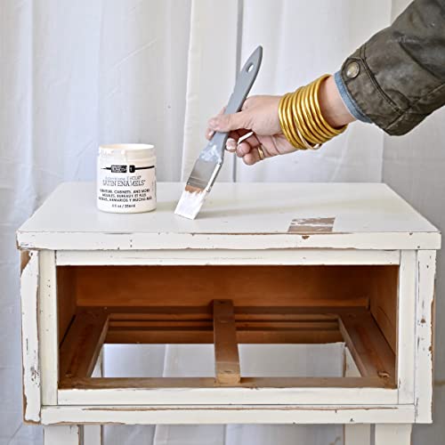 DecoArt Americana Decor Satin Enamels Acrylic Paint, Pure White, ADSA02, 8 fl oz, Jar (3 Pack) DecoArt