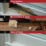 PC Products PC-Woody Wood Repair Epoxy Paste Kit with Mixing Tool, Two-Part 6 oz in Two Cans, Tan (83321) PC Products