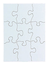 Hygloss Products Blank Jigsaw Puzzle – Compoz-A-Puzzle – 4 x 5.5 Inch - 9 Pieces, 8 Puzzles with Envelopes (96111) Hygloss