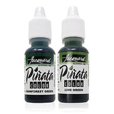 Jacquard Pinata Alcohol Inks Greens Bundle, Lime Green and Rainforest Green and 10x Pixiss Ink Blending Tools GrandProducts Art Bundles