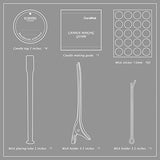 CandMak Candle Wick Kit, 60 Cotton Candle Wicks with Candle Making Tools for Candle Making (Thick 4"+6"+8") CandMak