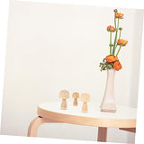 TEHAUX 30 Pcs DIY Wooden Ornaments Unfinished Mushrooms Figures Unfinished Wood Craft Unfinished Wooden Pegs Mushroom Ornaments Unfinished Wood Peg TEHAUX