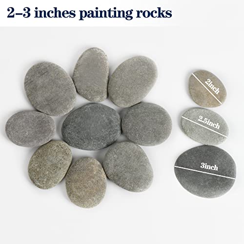 Simetufy 15 Pcs Rocks for Painting River Rocks to Paint 2-3 Flat Painting  Rocks Smooth Rocks for Crafts Natural Stones for DIY Kindness Rocks Garden  Decoration flat rocks 15pcs