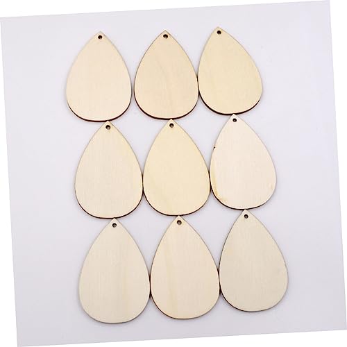 VILLCASE 2 60pcs Wood Crafts Unfinished DIY Wood Cutouts Wood Cutout Tiles Unfinished Wood Slices Unfinished Cutouts Ornaments Ornament Crafts Blank