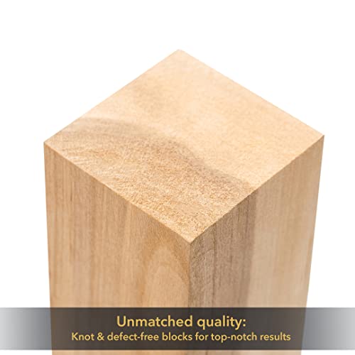 BeaverCraft BW10 Alder Wood Carving Blocks Wood for Whittling Carving Wood Blocks Whittling Wood Wooden Blocks for Crafts Wood Carving Wood Blank BeaverCraft