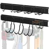 TICONN Garage Organization Tool Storage Utility Rack, Heavy Duty Wall Mounted Hanger Organizer System for Shed Garden Yard Tools, Ski Gears, Broom, TICONN