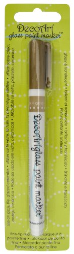 DecoArt Glass Paint Marker, Gold - WoodArtSupply