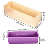 ZOENHOU 3PCS 42oz Soap Molds, Flexible Rectangular Silicone Soap Making Molds Kit with Wood Box DIY Tool Set for Soap Making Supplies ZOENHOU