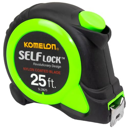 Komelon SL2825 Self Lock 25-Foot Power Tape - WoodArtSupply