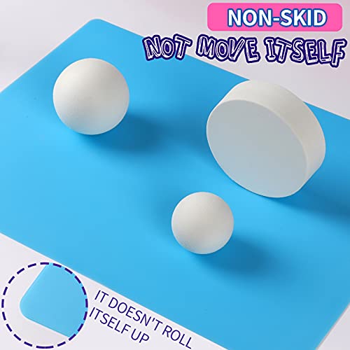 LEOBRO Silicone Mat, 2 PCS 15.7" x 11.7" Playdough Mat, Large Silicone Sheet for Crafts Jewelry Resin Molds Mat, Nonstick Silicone Craft Mats for LEOBRO